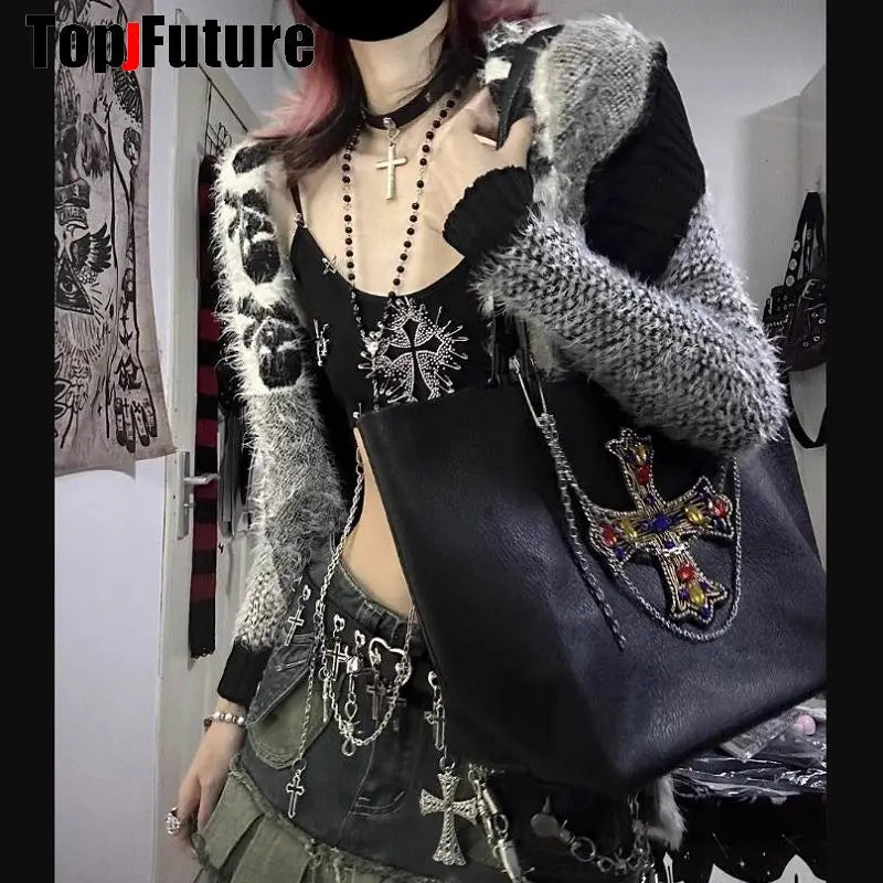 Women Girl HAND MAKE Gothic Lolita Punk Harajuku bling bling skull laziness belt waist belt  Lolita cosplay party belt gift SS69