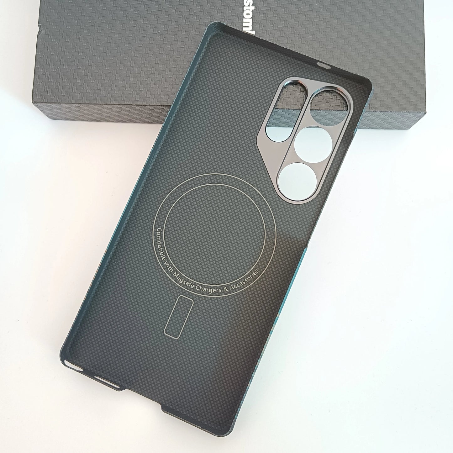 Genuine Aramid Carbon Fiber Magsafe Case For Samsung Galaxy S25 Ultra Matte Sunset Moonrise Bulletproof Magnetic Hard Thin Cover SS69