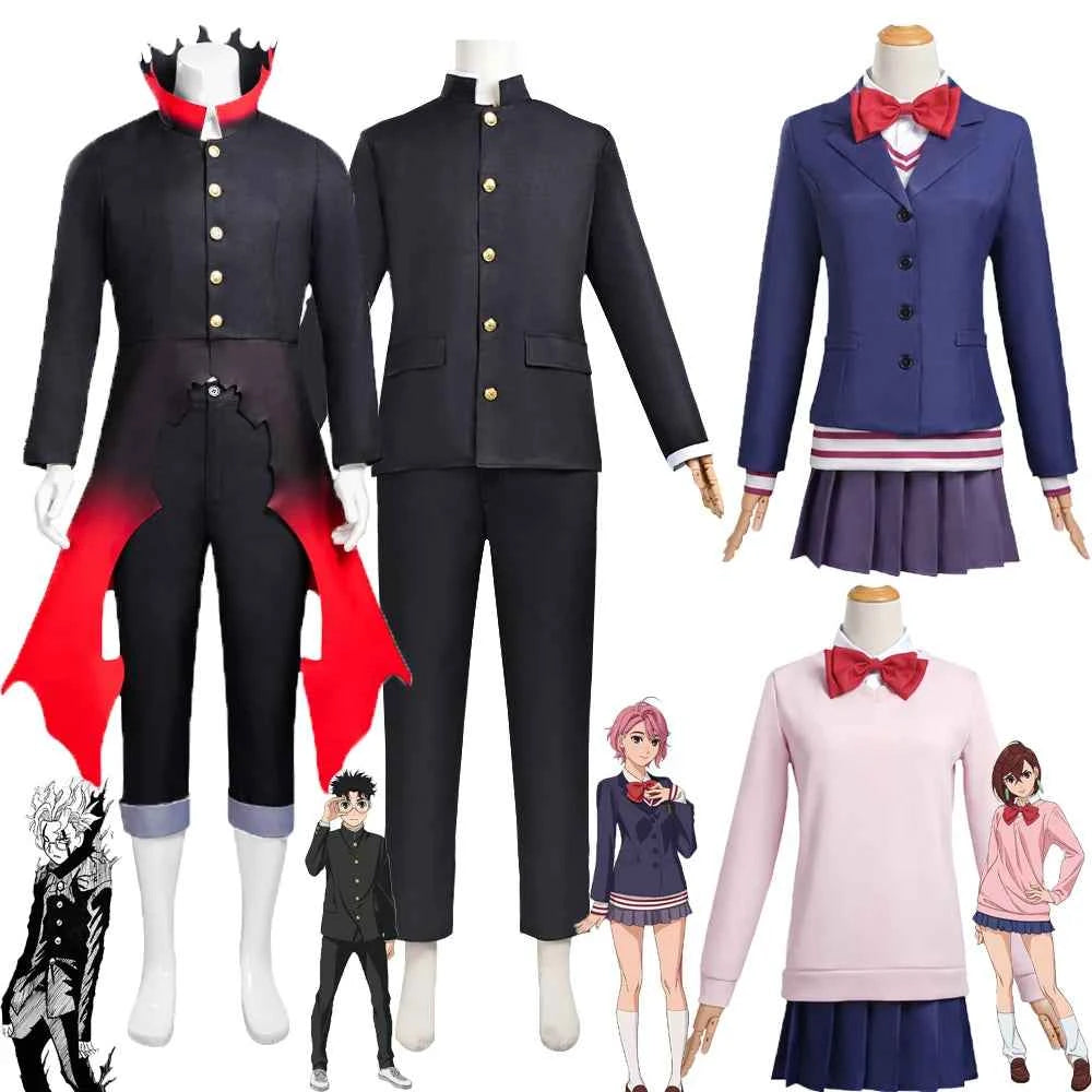 Anime Dandadan Okarun Ken Takakura Cosplay Costume Aira Shiratori Momo Ayase Cosplay Costume Wig School Uniform for Women adult