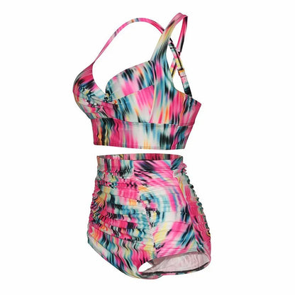 New Sexy Plus Size Swimwear Push Up Bikini High Waist Swimsuit Women Female Oversize Beach Wear Bathing Suit 2024  Mujer 5XL SS69