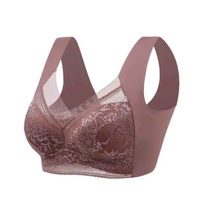 L-6L Women Large Bra Push Up Ice Silk Seamless Upper Bralette Lace Wireless Summer Bras Top Lingerie Underwear Brasieres Mujeres