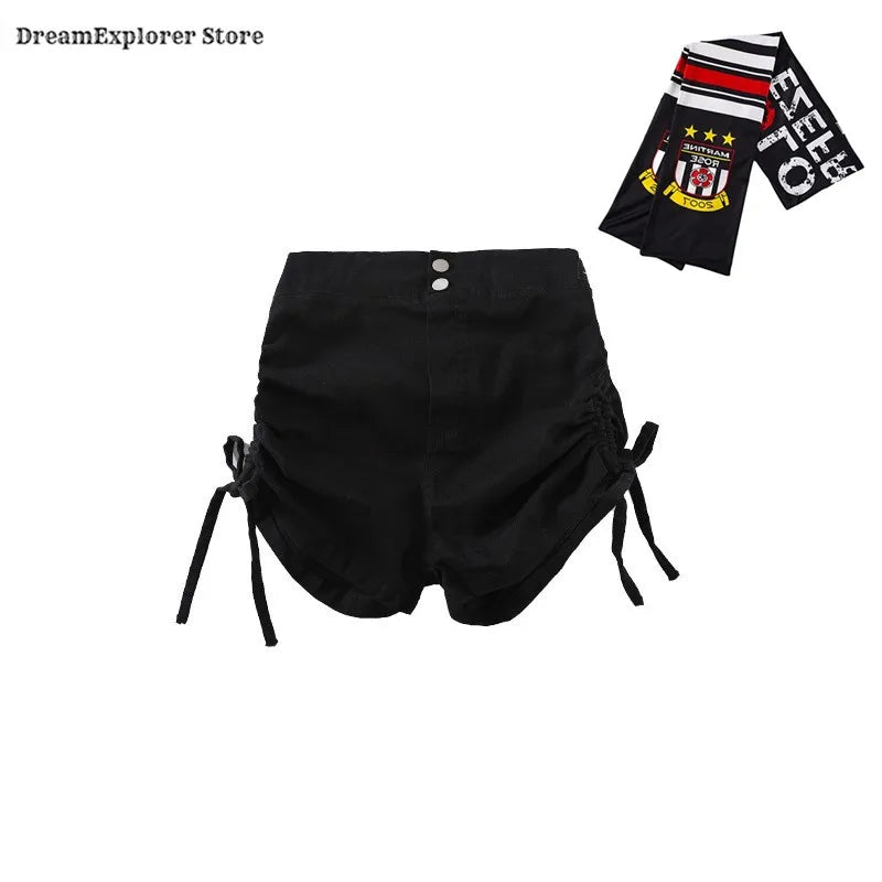 Girls K-Pop Street Dance Crop Top & Hot Pants Set