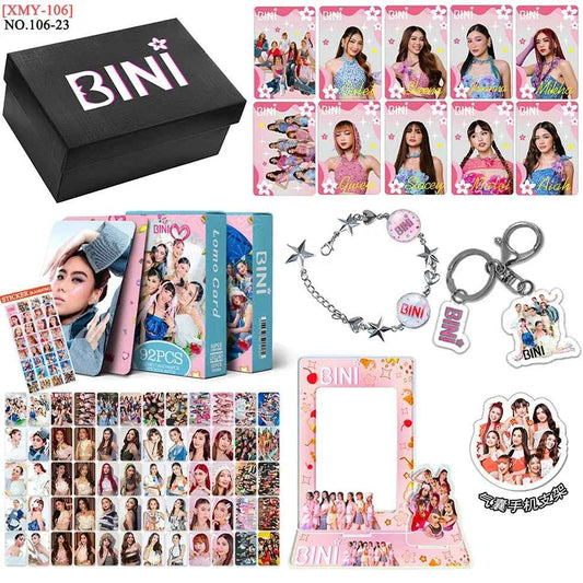 Kpop Idol BABYMONSTER BINI GIDLE ZB1 Gift Box Set Lomo Card Photocards Card Holder Keychains Acrylic Stand Bracelet Fans Gifts