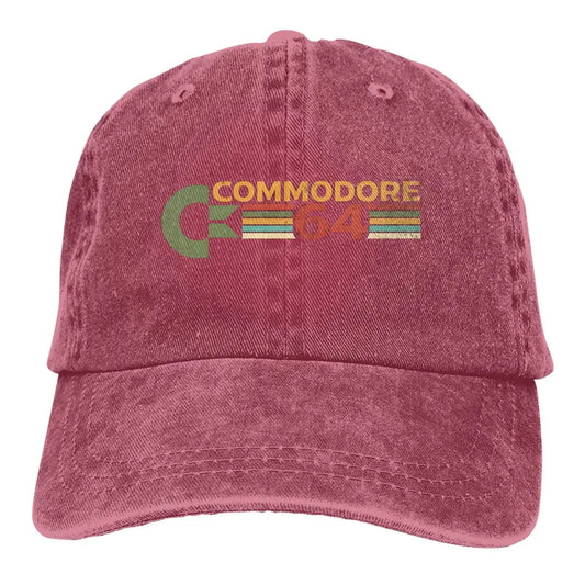 Commodore 64 Vintage Men and Woman's Baseball Caps Adjustable Casual Cotton Sun Hats Unisex Dad Hats SS69 18.69 Red / One Size
