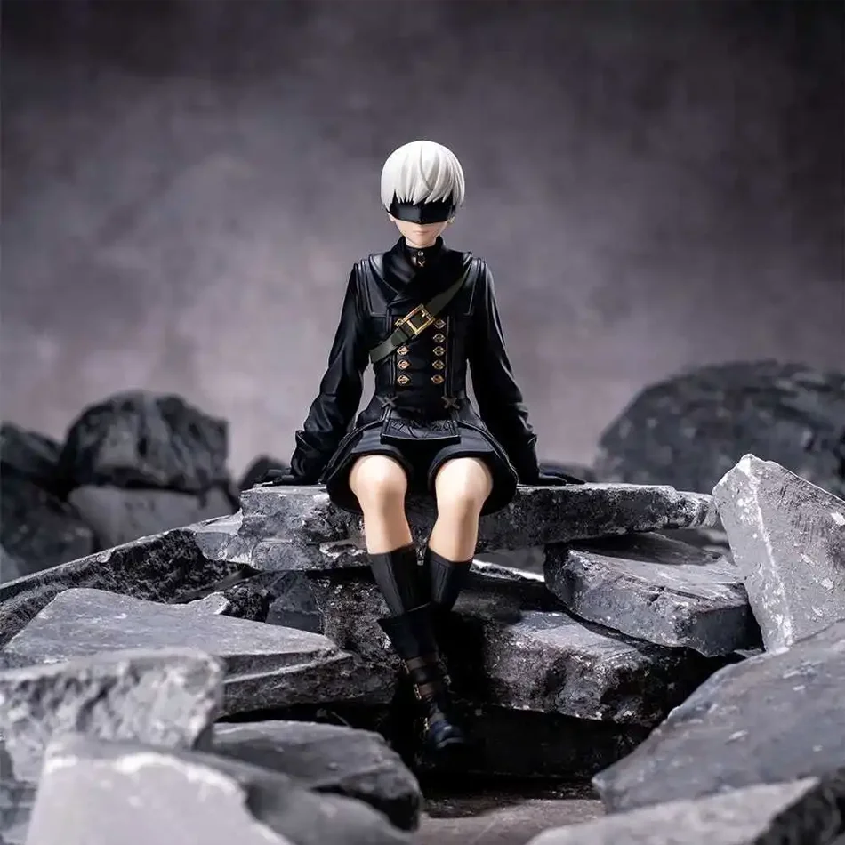 Nier Automata 2B A2 9S Sitting Position Game Figure Mechanical Lifeform Statue Collection Desktop Decoration  Toys Gifts SS69