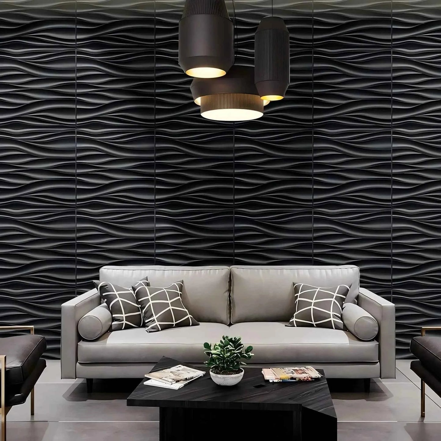 20PCS 3D Wall Panels 30x30cm Indoor Wall Decoration for Living Room Bedroom Hotel Office  Mural Tile-Panel-Mold 3D Wall Sticker