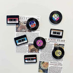 8pcs nostalgic cassette record Magnet set Decorative magnetic fridge Magnets, retro cassette record fridge magnets