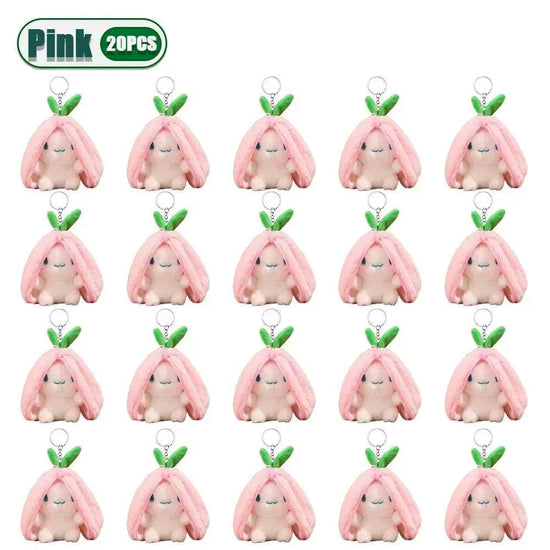 Funny Strawberry Carrot Rabbit Plush Toys Stuffed Into Fruit Transform Soft Animals Bunny Doll For Boys Girls Birthday Gift