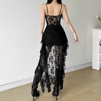 SINGREINY Women Lace Ruffle Sheath Dress