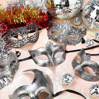 Masquerade Masks Bulk - Antique Vintage Venetian Carnival Party Costume