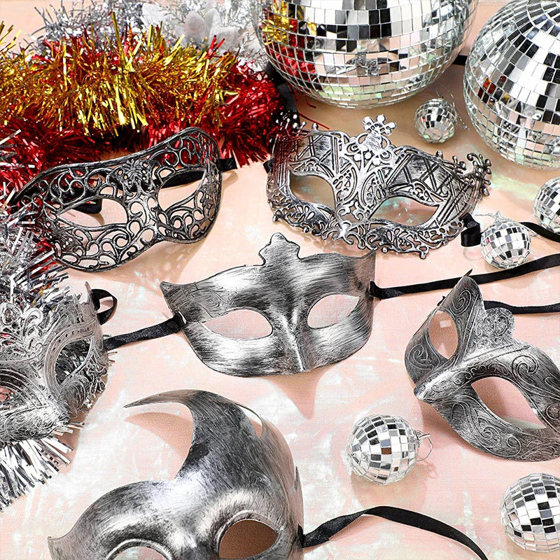 Masquerade Masks Bulk - Antique Vintage Venetian Carnival Party Costume