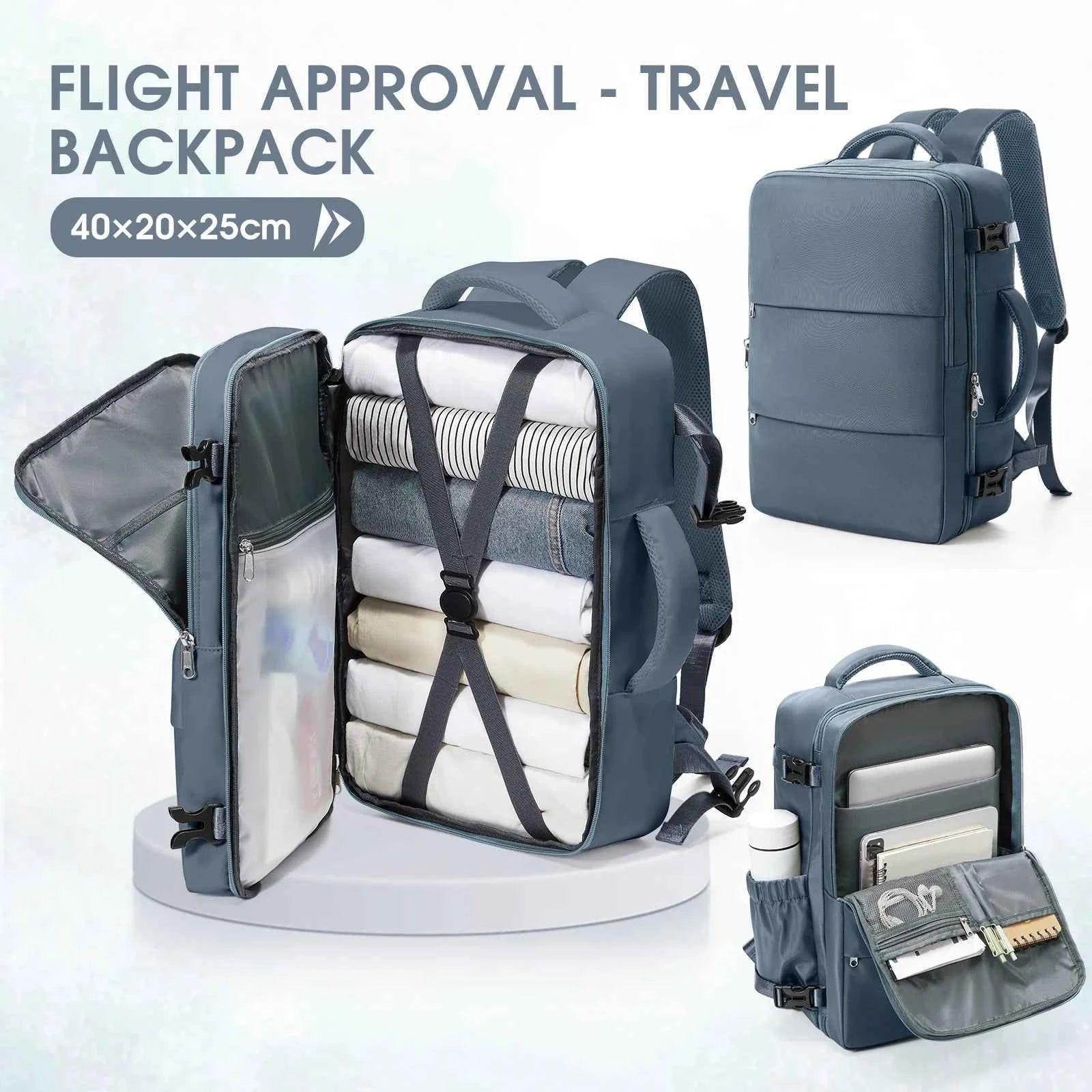 Notebook Backpack Travel 40x30x20 Ryanair Laptop Bag Men Women Business Waterproof Cabin Bag Carry ons Backpack School Bag