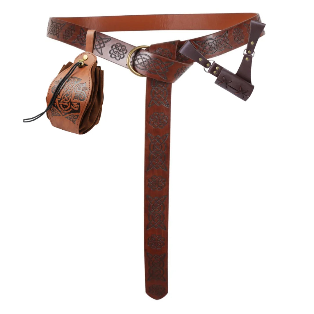 Medieval Knight Belt Synthetic Leather Sword Holder