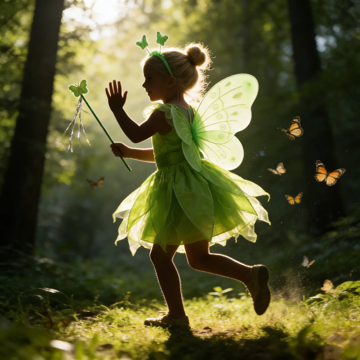 DOCHEER Girls Flower Fairy Princess Dress with Wings
