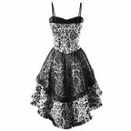 Halloween Cosplay Costume Lace Gothic Vintage Dress Women Irregular Sleeve Dresses Robe Medieval Ghost Vampire Clothing