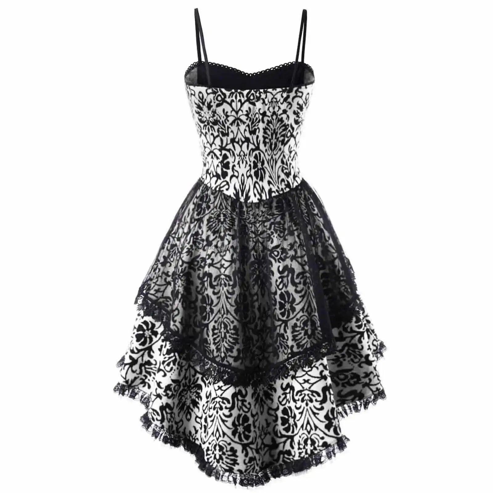 Halloween Cosplay Costume Lace Gothic Vintage Dress Women Irregular Sleeve Dresses Robe Medieval Ghost Vampire Clothing