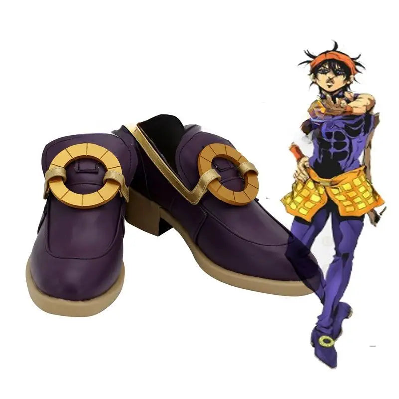 JOJO Adventure Narancia Ghirga Cosplay Shoes Boots Halloween Costume Accessory Prop