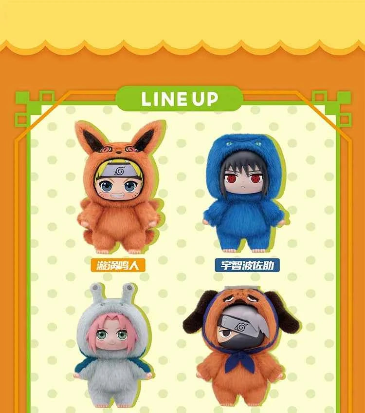 100% Original EAKI Naruto Blind box Shippuden Party Series Stuffed Plush Handmade Ornament Toy Collection Gift