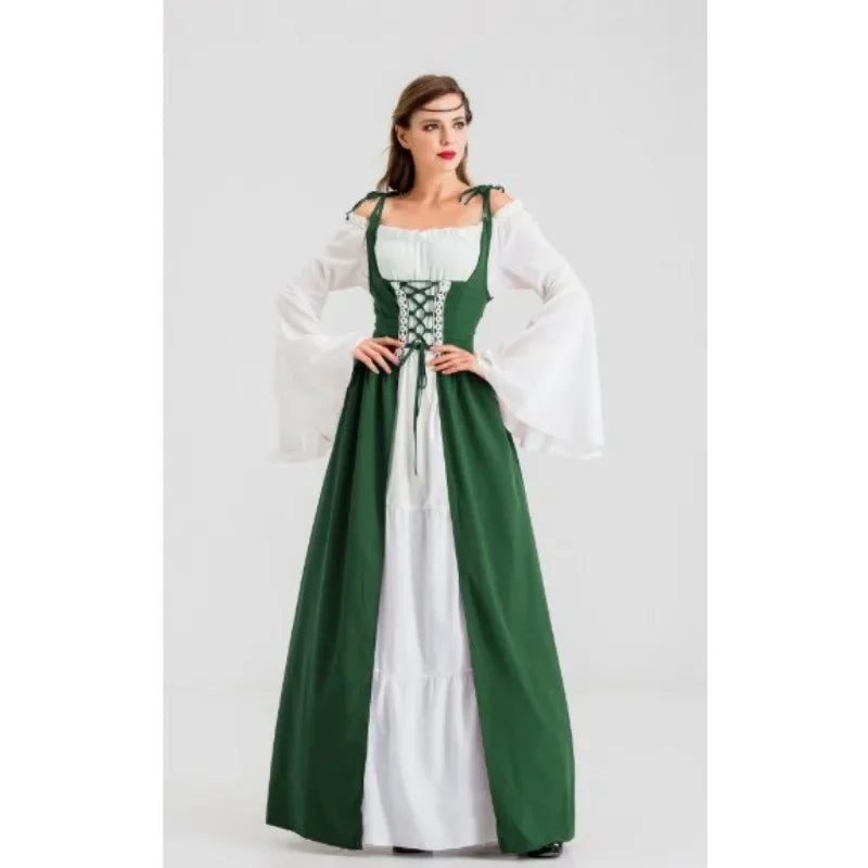 Greek Goddess Court Princess Queen Halloween Costume Vintage European Royal Style Theater Stage Outfit Halloween Cosplay Costume