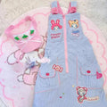 Sweet Lolita Style Strap Dress Women Cute Bunny Cartoon Embroidery Kawaii Party Mini Dress Female Korean Fashion Princess Dress SS69 76.69 Blue / S