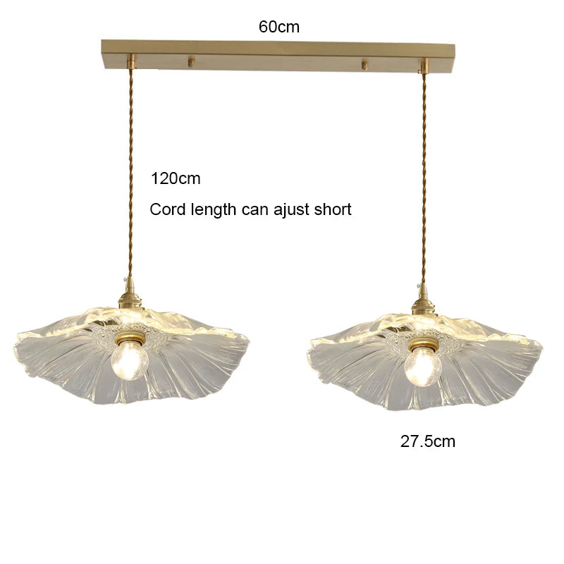 Vintage Pendant Lights Flower Glass Hanging Lamps Home Decoration Lighting Living Room Bedroom Bedside Light Fixture Indoor Shop