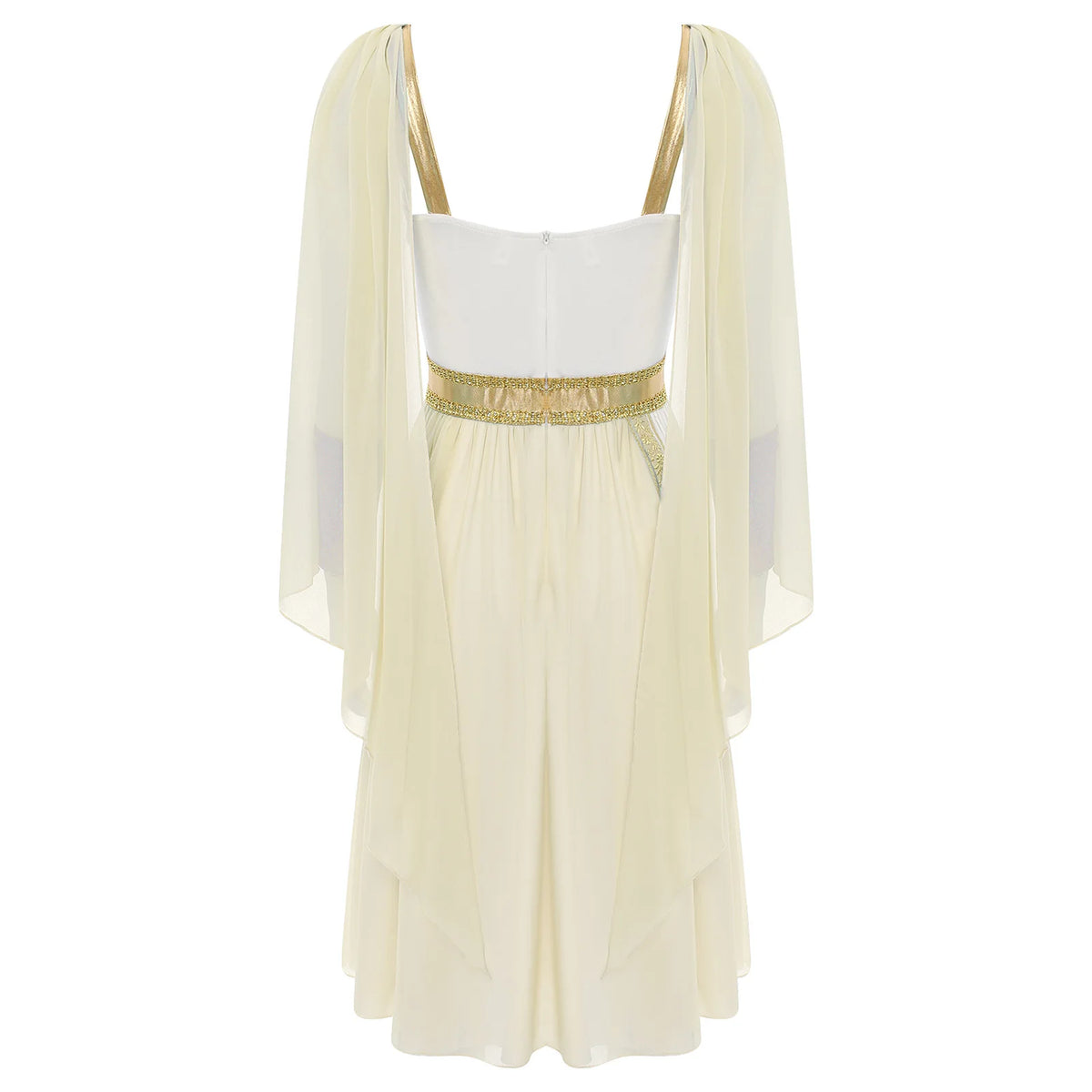 SS69 Women Ancient Greek Goddess Cosplay Costume Chiffon Sleeveless Dress