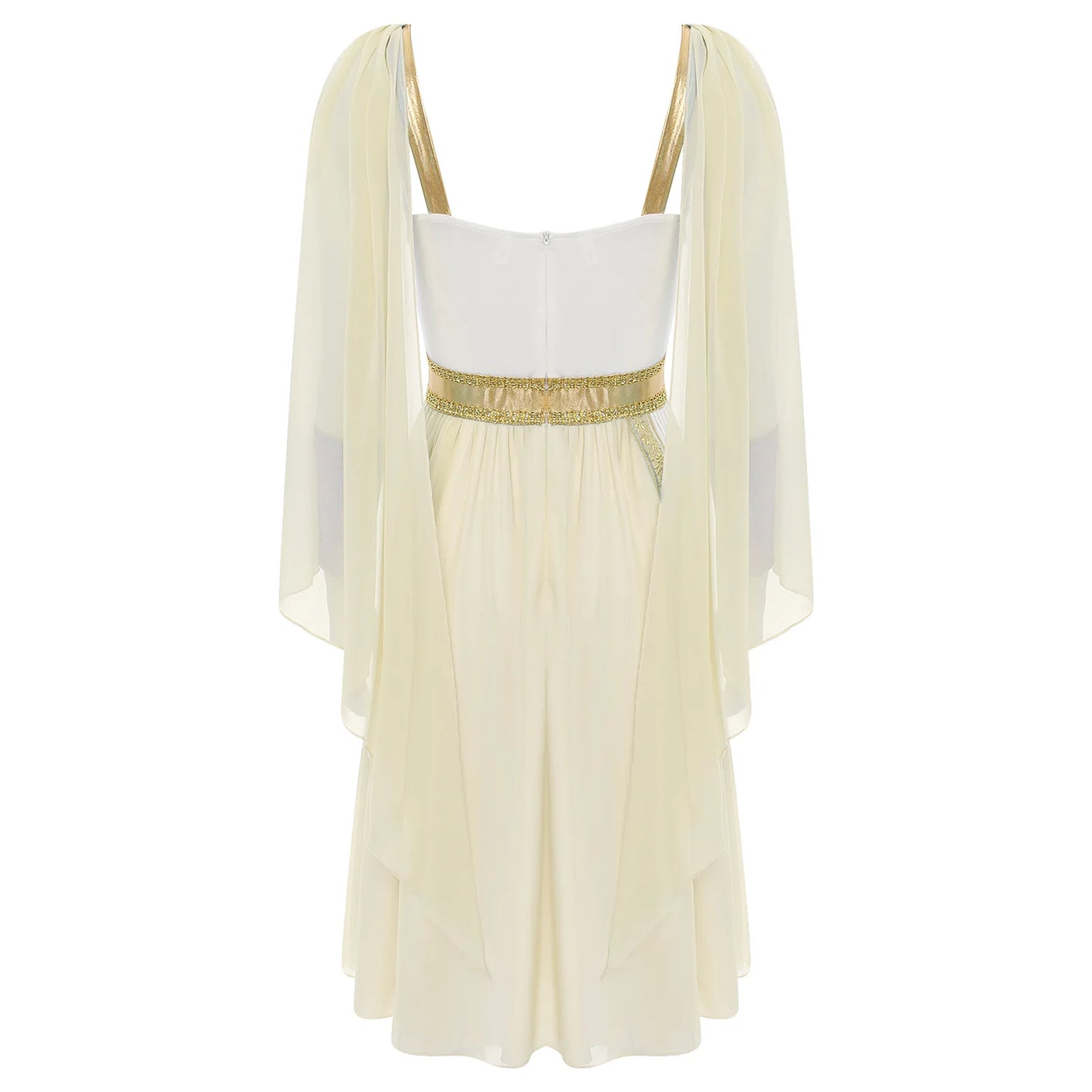 SS69 Women Ancient Greek Goddess Cosplay Costume Chiffon Sleeveless Dress
