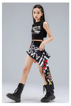 Girls K-Pop Street Dance Crop Top & Hot Pants Set