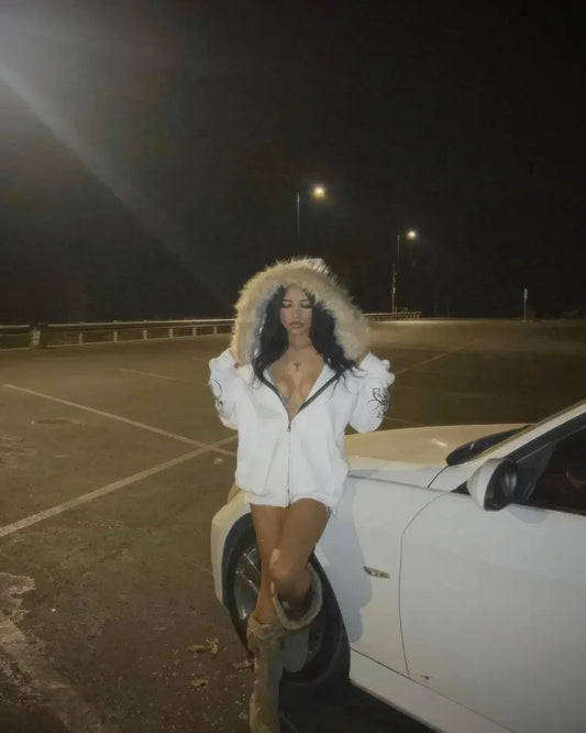 Y2K Fashion Collection Versatile Jacket Zip Up Hoodies Casual Plush fur Hooded Womens Comfortable Thickened Cardigan Coat Tops SS69