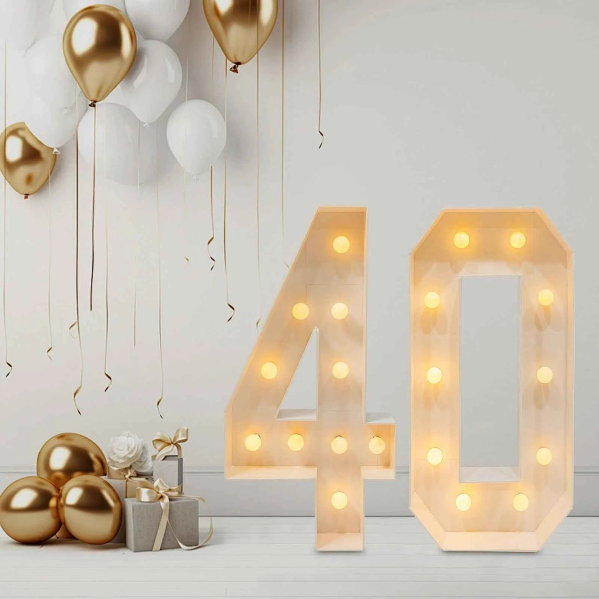 30/40/50/60 Giant number Led Light 100cm DIY Birthday Number Anniversary Decor For Home Wedding Party Birthday Christmas
