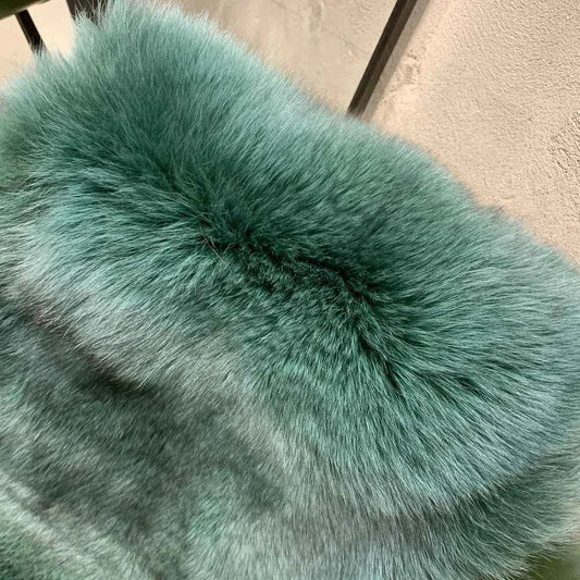 Real Fox Fur Coat for Women, Long Jacket, Warm Cloth, Natural Fur, Ladies, Winter, 22-06