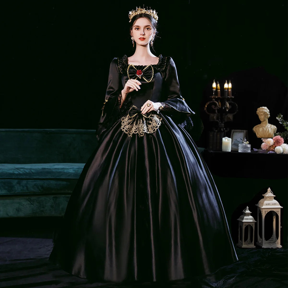Victorian Masquerade Dresses for Women, Renaissance Dress, 18th Century, Baroque Rococo Marie Antoinette, Historical Clothing SS69