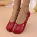 Women's Split-Toe Tabi Ballet Flats, Soft Leather Slip-On