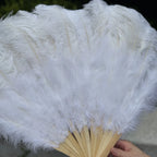 Large Ostrich Feather Fan 130cm - Carnival & Stage Performance