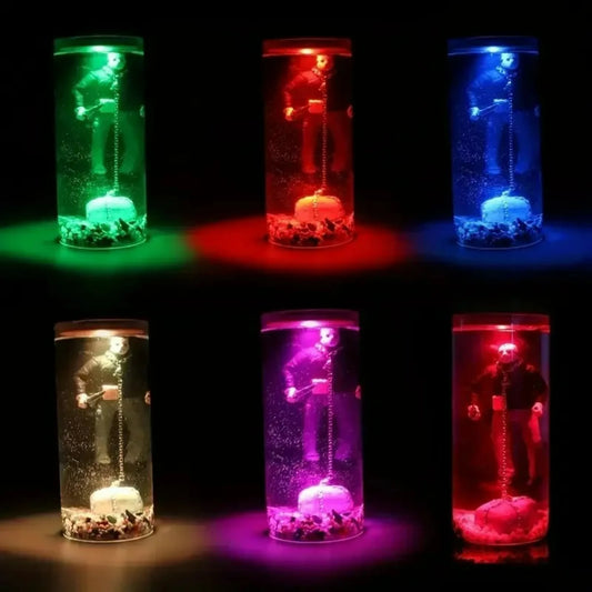 ZHUANGHUANC Alien Resin LED Lamp Stand Novelty Extraterrestrial Decor