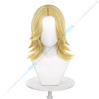 Steel Ball Run JOJO SBR Johnny Joestar Cosplay Wig JoJo's Bizarre Adventure Golden Blonde Layered Hair Star Print Beanie Hat