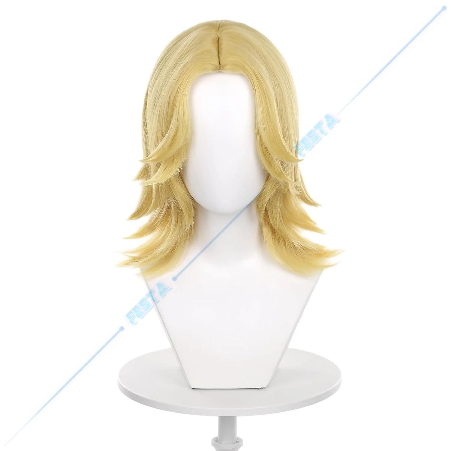 Steel Ball Run JOJO SBR Johnny Joestar Cosplay Wig JoJo's Bizarre Adventure Golden Blonde Layered Hair Star Print Beanie Hat