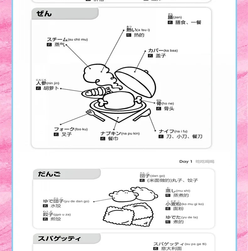 3pcs/set Japanese Learning Book Lntroductory Self-study Standard Japanese Elementary Education Course Japanese Word Grammar Book SS69