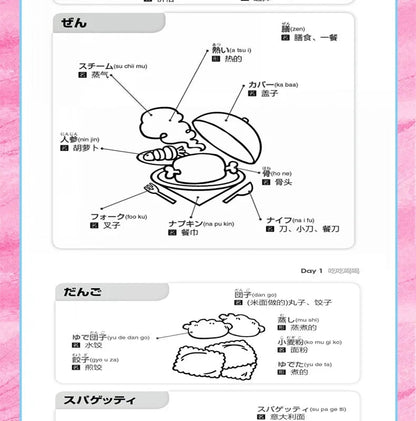 3pcs/set Japanese Learning Book Lntroductory Self-study Standard Japanese Elementary Education Course Japanese Word Grammar Book SS69