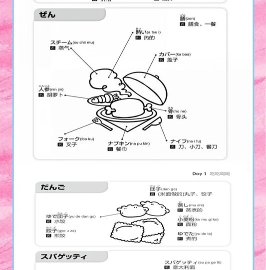 3pcs/set Japanese Learning Book Lntroductory Self-study Standard Japanese Elementary Education Course Japanese Word Grammar Book SS69