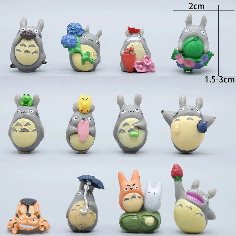 Totoro Mini Figure PVC 1-3cm Anime Micro Landscape Ornament