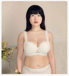 French Lace Bra for Women Big Chest Appears Small Push-up Bra Breast Collection Top Up Anti Sagging Large Size Lingerie GT8907