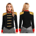 Women Circus Ringmaster Costume Showman Majorette Tassel Tailcoat Jacket Halloween Carnival Lion Tamer Cosplay Costumes