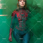 Spider Raimi Costume Zentai Suit Spandex Halloween Costumes Party Fancy Anime Clothes Geek Girl Bodysuit Spider Girl Cosplay
