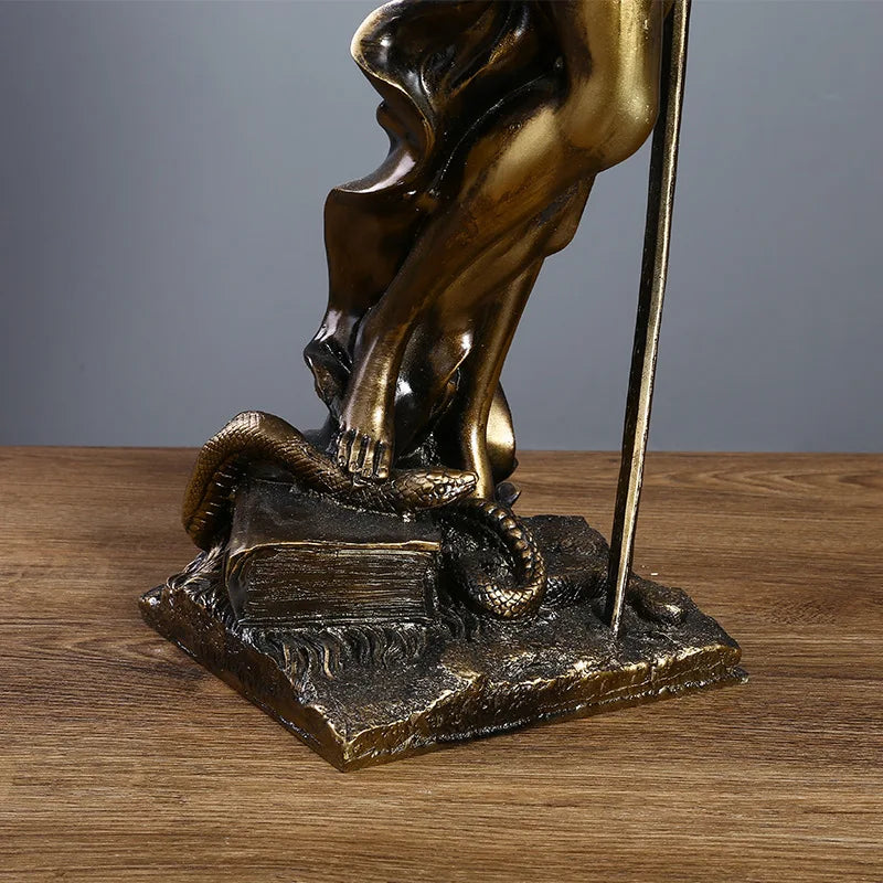 Themis Goddess of Justice Resin Statue - Antique Style Office Decor