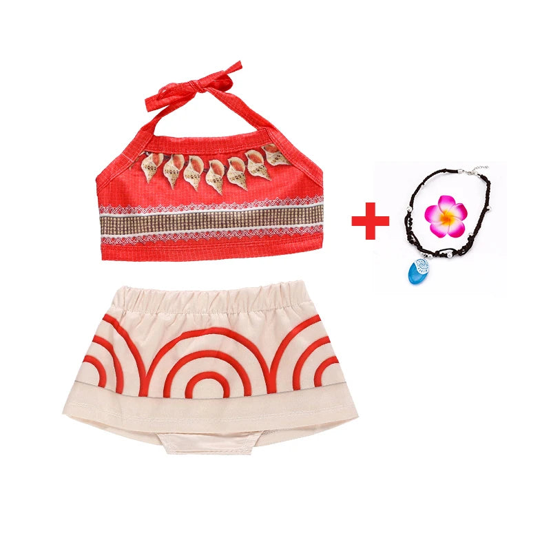 Disney Moana Costume Dress for Girls - Satin Mesh Ocean Adventure