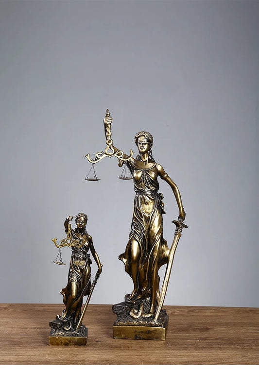 Themis Goddess of Justice Resin Statue Antique Style Greek Mythology Decor