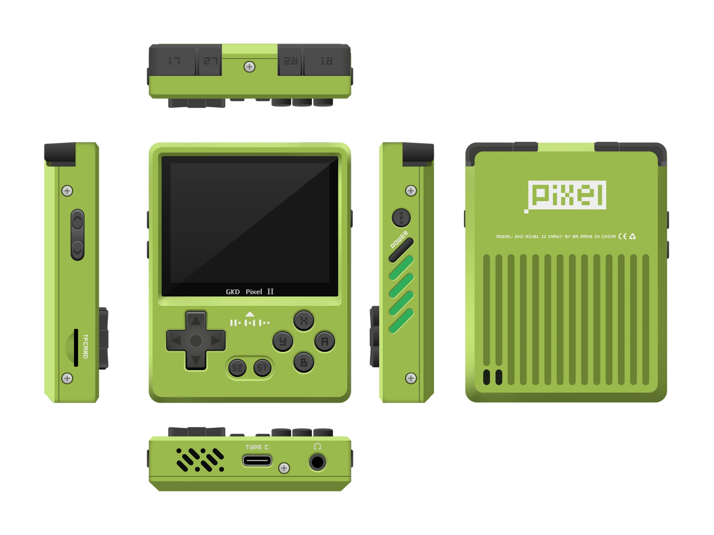 Gkd Pixel 2 Handheld Game Console Portable Retro Nostalgia Game Console Arcade Game Full Metal Body Cnc Gamer Customized Gift SS69