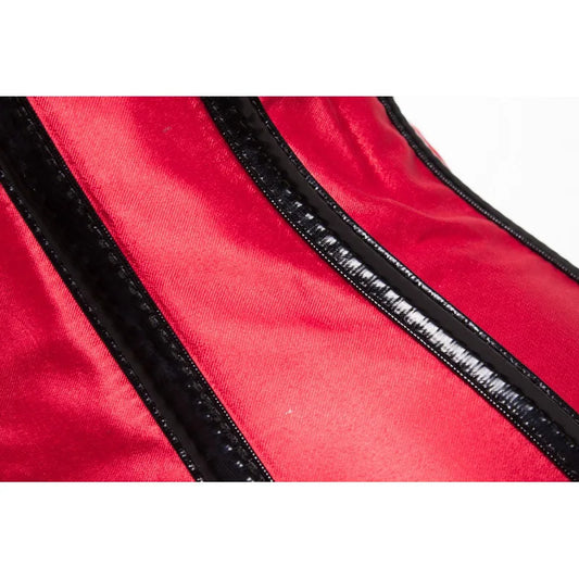 SS69 Red Steampunk Underbust Corset with Zipper and Belt Buckle