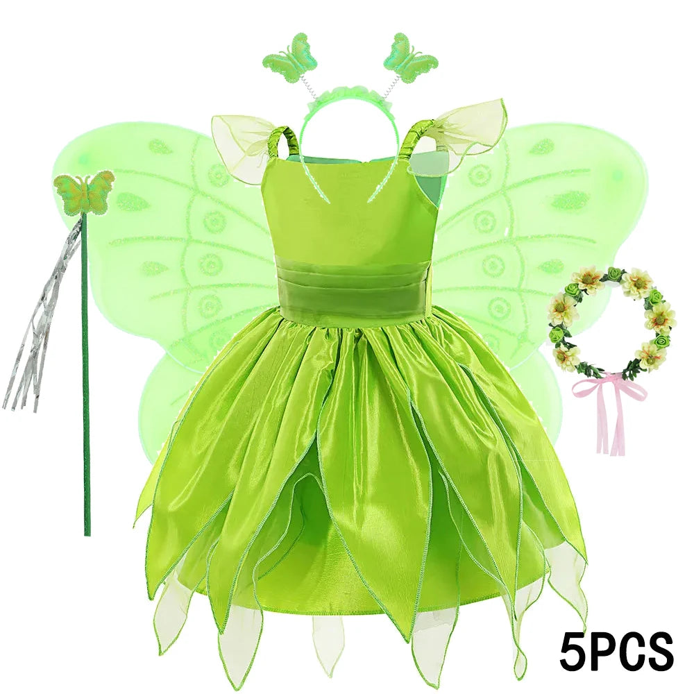 DOCHEER Girls Flower Fairy Princess Dress with Wings